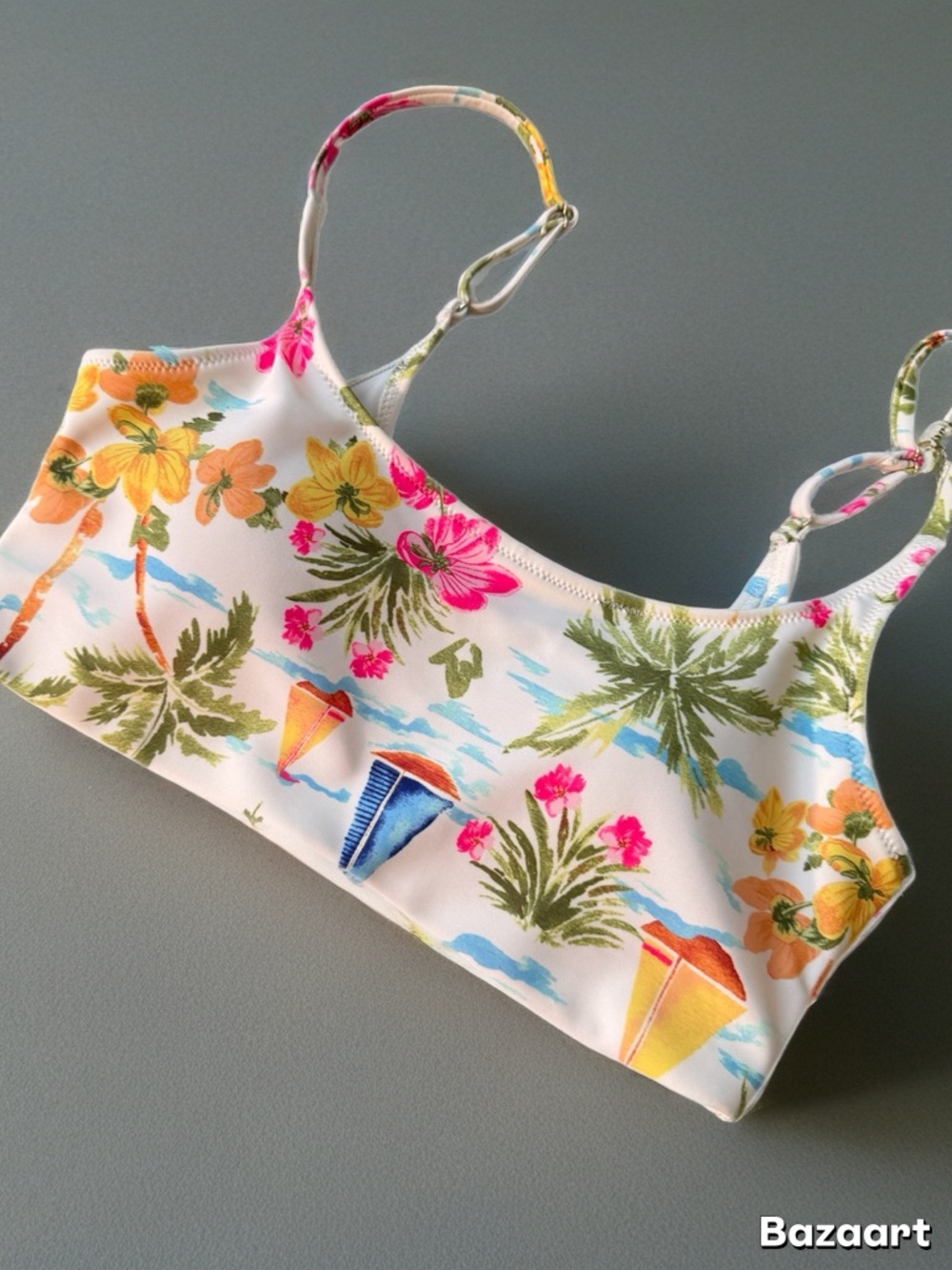NWT Old Navy Tropical Floral High Waisted Bikini Set Small - Picture 2 of 4
